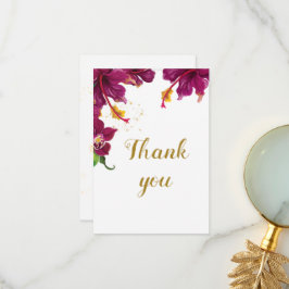 ロマンチックなハイビスカスの花の植物学 サンキューカード