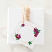 ロマンチックなハイビスカスフラワージオメトリックメッセージカード フェイバータグ (インサイチュ)