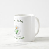 ロマンチックなハッピーイースターあなたへのミニマルな花 コーヒーマグカップ (正面右)