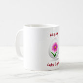 ロマンチックなハッピーイースターあなたへのミニマルな花 コーヒーマグカップ (正面左)