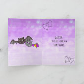 ロマンチックなハロウィーンの女性吸血鬼 カード (内部)