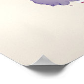 ロマンチックなハートとフローラバレンタインデー ポスター (角)