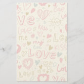 ロマンチックなハートと唇 便箋 (正面)