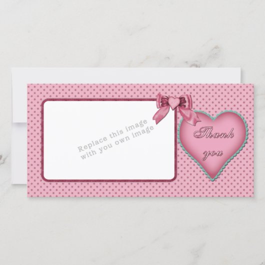 ロマンチックなハートのデザインは/感謝していしています サンキューカード (正面)