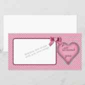 ロマンチックなハートのデザインは/感謝していしています サンキューカード (正面/裏面)