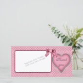 ロマンチックなハートのデザインは/感謝していしています サンキューカード (スタンド正面)