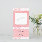 ロマンチックなハートのデザイン サンキューカード (スタンド正面)