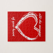 ロマンチックなハートのパズル ジグソーパズル (横)