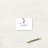 ロマンチックなハートの結び目 名前 結婚記念日 ポストイット (デスク上)
