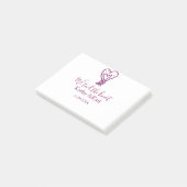ロマンチックなハートの結び目 名前 結婚記念日 ポストイット (アングル)