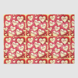 ロマンチックなハートをテーマにしたバレンタインデー 薄葉紙