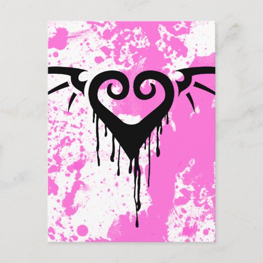 ロマンチックなハートを死ぬ ポストカード (正面)