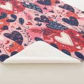 ロマンチックなハートコージーアップザバレンタイン シェルパブランケット (3/4)