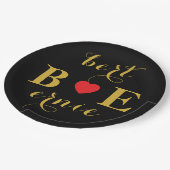 ロマンチックなハートサイン紙プレートの秋を愛する ペーパープレート (アングル)