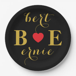 ロマンチックなハートサイン紙プレートの秋を愛する ペーパープレート