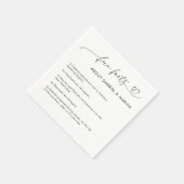 ロマンチックなハートスクリプトおもしろい事実新婚結婚者 スタンダードカクテルナプキン (角)