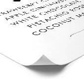 ロマンチックなハートスクリプトカップケーキ結婚ーの味のサイン ポスター (角)