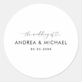 ロマンチックなハートス結婚クリプトThe Of Minimalist ラウンドシール (正面)