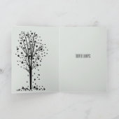 ロマンチックなハートツリーラブ カード (内部)