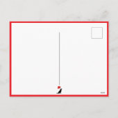 ロマンチックなハートツリー男性カップル シーズンポストカード (裏面)