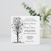 ロマンチックなハートツ結婚リー 招待状 (スタンド正面)