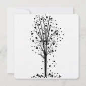 ロマンチックなハートツ結婚リー 招待状 (裏面)