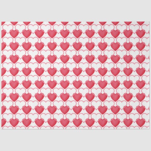 ロマンチックなハートティッシュペーパー 薄葉紙 (正面)