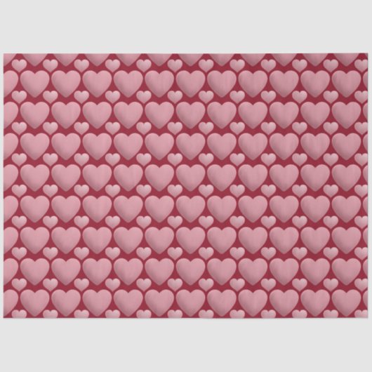 ロマンチックなハートティッシュペーパー 薄葉紙 (正面)
