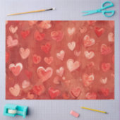 ロマンチックなハートティッシュペーパー 薄葉紙 (クラフト)