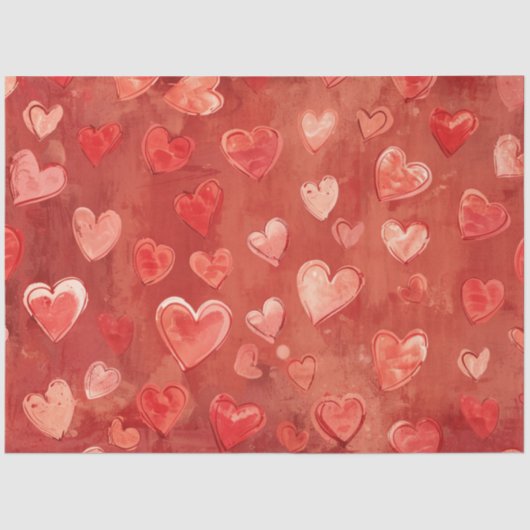 ロマンチックなハートティッシュペーパー 薄葉紙 (正面)