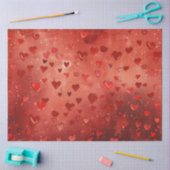 ロマンチックなハートティッシュペーパー 薄葉紙 (クラフト)