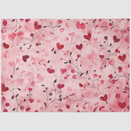 ロマンチックなハートティッシュペーパー 薄葉紙 (正面)