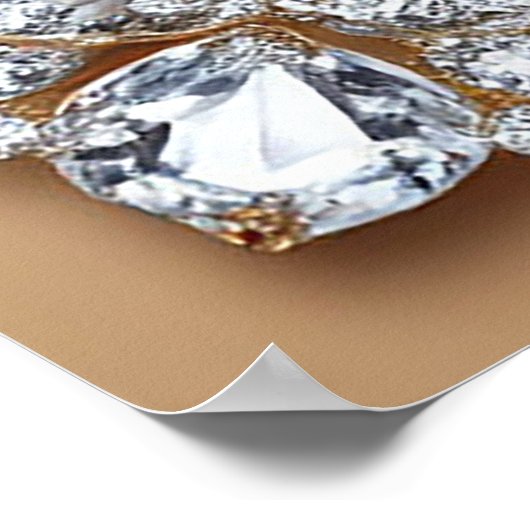 ロマンチックなハートデザイン ポスター (角)