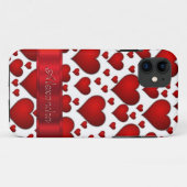 ロマンチックなハートパタパーソナライズされたーン Case-Mate iPhoneケース (裏面(横))