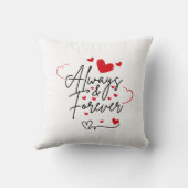 ロマンチックなハートビートデザイン | 常に恋に落ちる クッション (裏面)