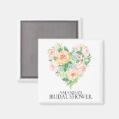 ロマンチックなハートブライダルシャワービーフマグネット マグネット (正面/裏面)