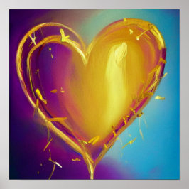 ロマンチックなハートポスター ポスター