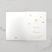 ロマンチックなハートラブ 箔グリーティングカード (外側レイダウン)