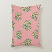 ロマンチックなハートヴィンテージフローラ アクセントクッション (正面(垂直))