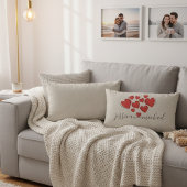 ロマンチックなハート名前をカスタムする新婚のための枕 ランバークッション