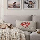 ロマンチックなハート名前をカスタムする新婚のための枕 ランバークッション
