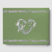 ロマンチックなハート&グリッターオンセージ ゲストブック (裏面)