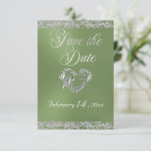 ロマンチックなハート&グリッターオンセージ セーブザデート (スタンド正面)