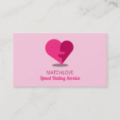 ロマンチックなハート、スピードデートすることイベント主催者 名刺 (正面)