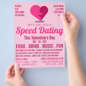 ロマンチックなハート、スピードデートすること広告イベント チラシ (手)