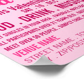 ロマンチックなハート、スピードデートすること広告イベント ポスター (角)