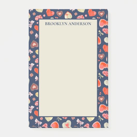 ロマンチックなハート ポストイット (正面)