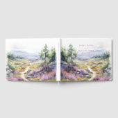 ロマンチックなバイオレット結婚ワイルドフラワーズゲストブック ゲストブック (全面)