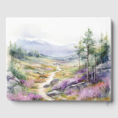 ロマンチックなバイオレット結婚ワイルドフラワーズゲストブック ゲストブック (裏面)