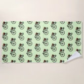 ロマンチックなバイクビーチタオル ビーチタオル (正面)